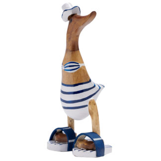 Bamboo root female duck with blue striped bikini