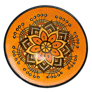 Set of three round  bowls with Mandala motif