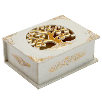 Set of three jewellery boxes with tree of life mot