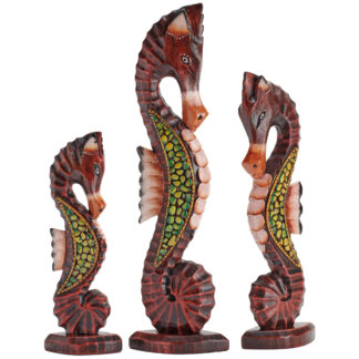 Set of three seahorses - large