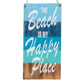 'The beach is my happy place' sign