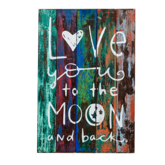 'Love you to the moon and back' sign