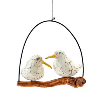 Abstract birds on swing