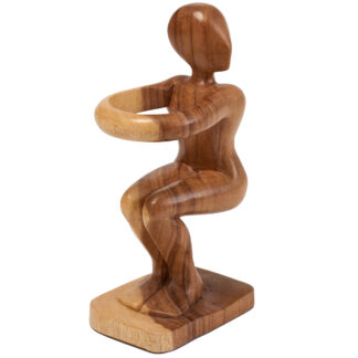 Abstract man wine bottle holder