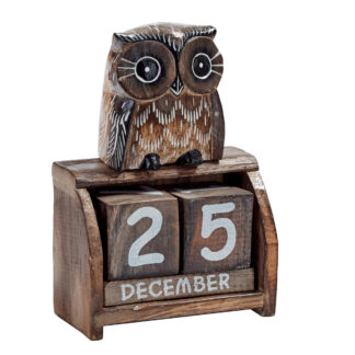 Owl on calendar - small