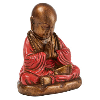 Resin praying Chinese Buddha (18cm)