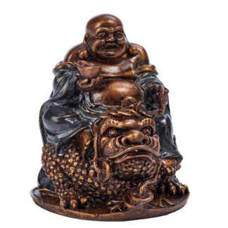 Resin Chinese Buddha on frog