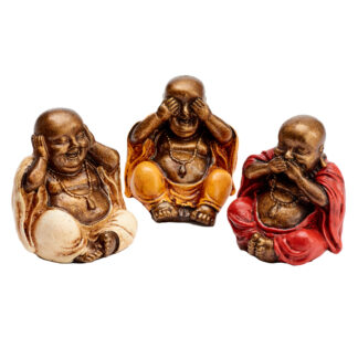 Resin see no evil, hear no....Chinese Buddhas