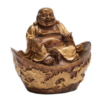 Resin Chinese Buddha on Ingot