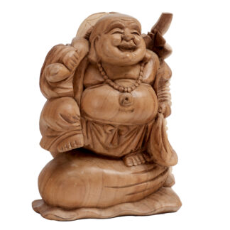 Wooden travelling Chinese Buddha (30cm)