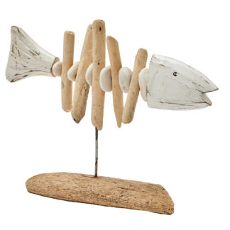 Driftwood fish on stand