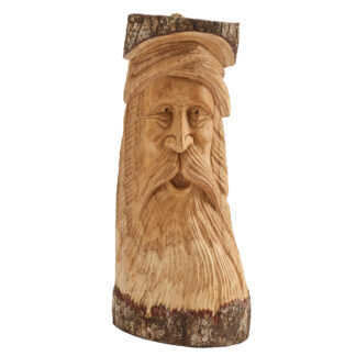 Forest man in tree trunk, polished, half (50cm)