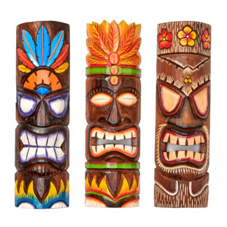 Multicoloured Tiki wall mask (50cm)