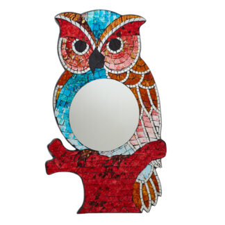 Mosaic owl mirror