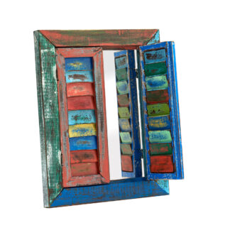 Rustic shutter mirror