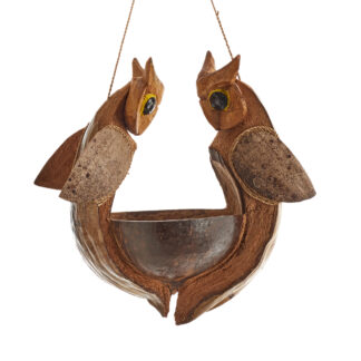 Double owl bird feeder