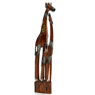 Mother and baby giraffe with mosaic inlay