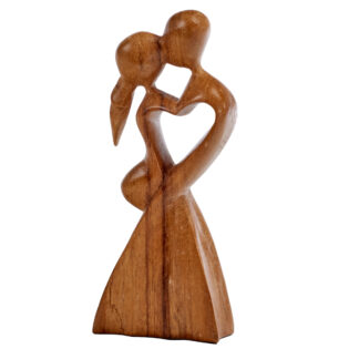 Natural wood lovers with heart (20cm)