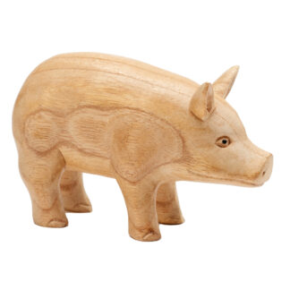 Natural wood pig