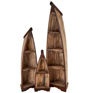 Set of 3 display boats with edging