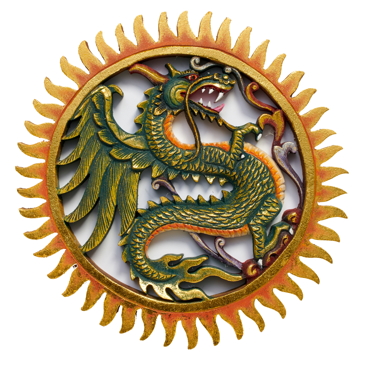 Painted dragon sun - Java Art