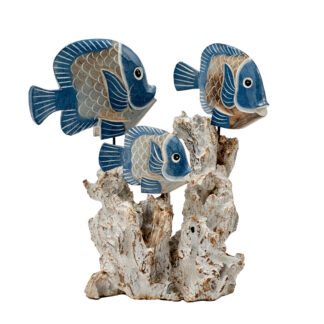 Painted fish on coral (driftwood)