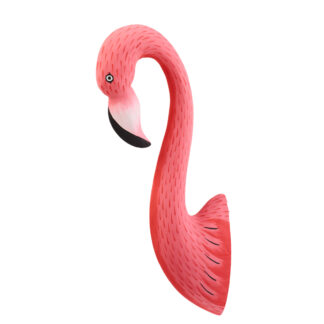 Painted flamingo's head