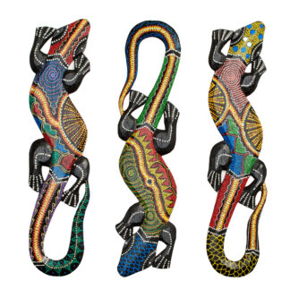 Dot painted wall art gecko (50cm)