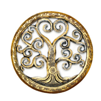 Painted Tree of Life wall art (25cm)