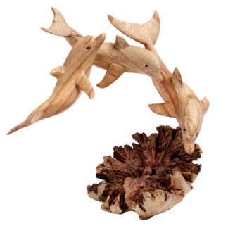 Triple dolphins in line on parasite base