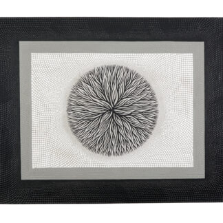 BUY 2 GET 1 FREE! Black and white circle in rectangle dot painting