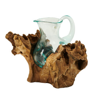 Glass Water Jug on a Root (30cm)