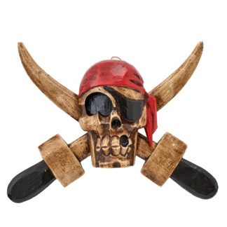 Pirate skull with crossswords