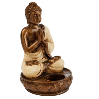 Resin Thai Buddha tea light holder