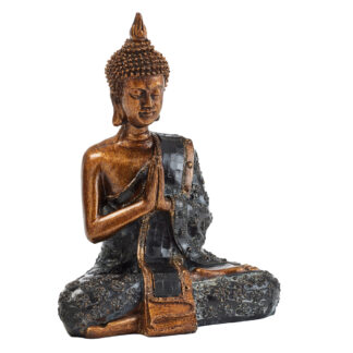 Resin sitting Thai Buddha with pointed hair (20cm)