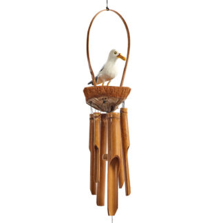 Seagull in nest bamboo and coconut wind chime