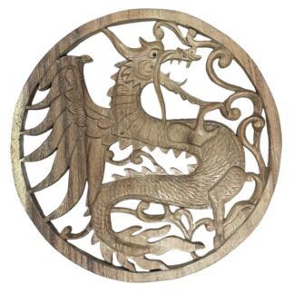 Round dragon wall art