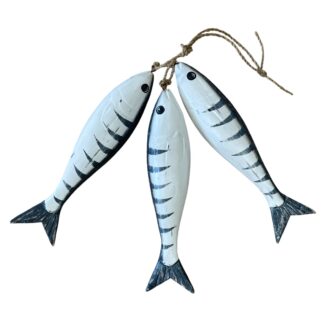 Hanging mackerels on string