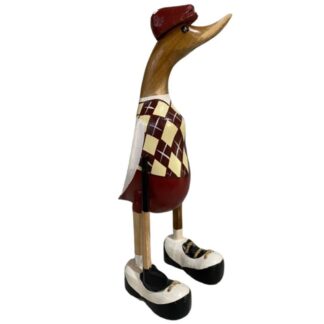 Bamboo root golfer duck