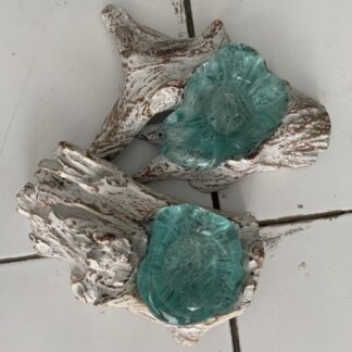 Single tea light holder on root