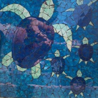 Turtle mosaic wall art