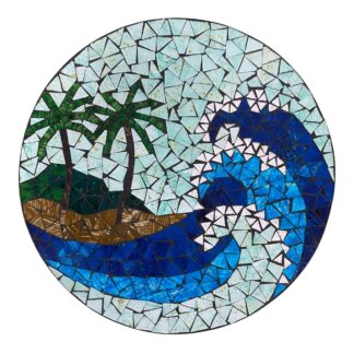 Beach mosaic wall art