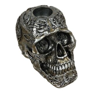Resin skull tea light holder