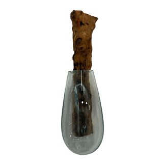 Vase on root wall hanging