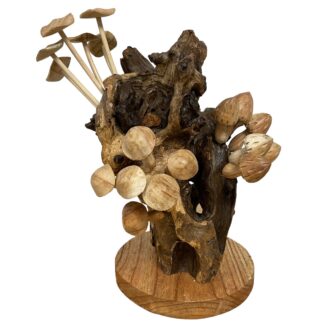 Eighteen mushrooms on root