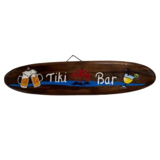 'Tiki bar' with beer surfboard sign