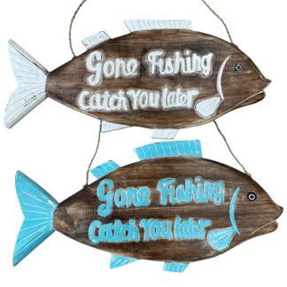 'Gone Fishing' sign
