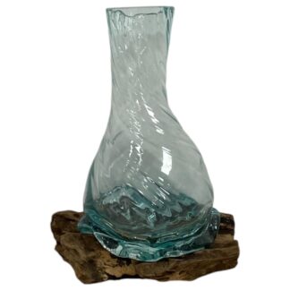 Swirly vase on root (25cm)