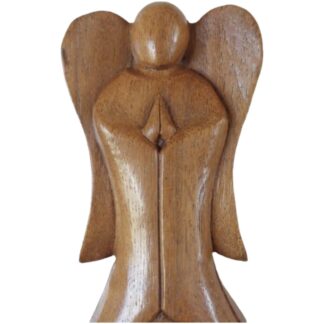 Natural wood angel puzzle trinket holder