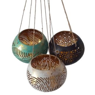 Coconut shell hanging lantern